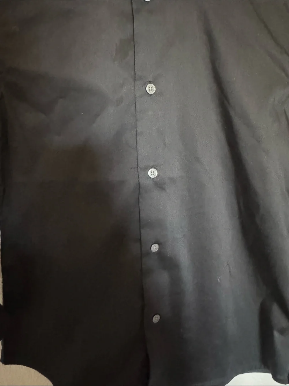 Calvin Klein Black Slim Fit Stretch Long-Sleeve Button-Down Shirt for Boys Sz 10